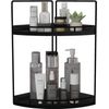 Corner Bathroom Counter Organizer 2 Tier Vanity Storage Organizer Shelf Black