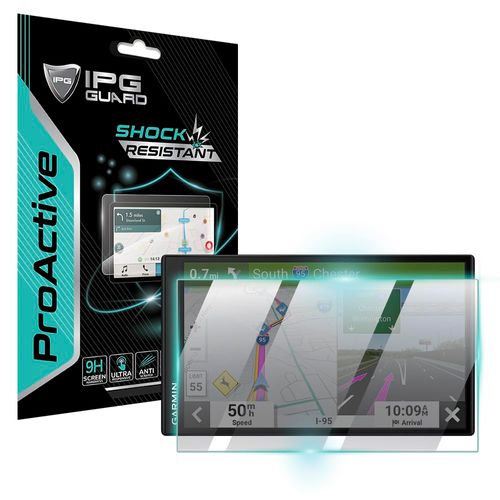 IPG ProActive for Garmin DriveSmart 76, 7-inch Car GPS Navigator 9H Hardness Screen Protector Nano Ceramic FilmUltra Responsive High Clarity Anti Scratch Smudge for ProAc76