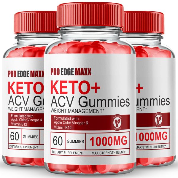 (3 Pack) Pro Edge Maxx Gummies, Pro Edge Maxx Keto Supplement (180 Gummies)