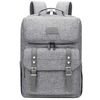 YALUNDISI Vintage Backpack Travel Laptop Backpack with usb Charging Port for Women & Men College Backpack Fits 15.6 Inch Laptop Grey