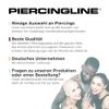 PIERCINGLINE Titanium nose piercing spiral | 3 CRYSTALS | nose stud - gold colours