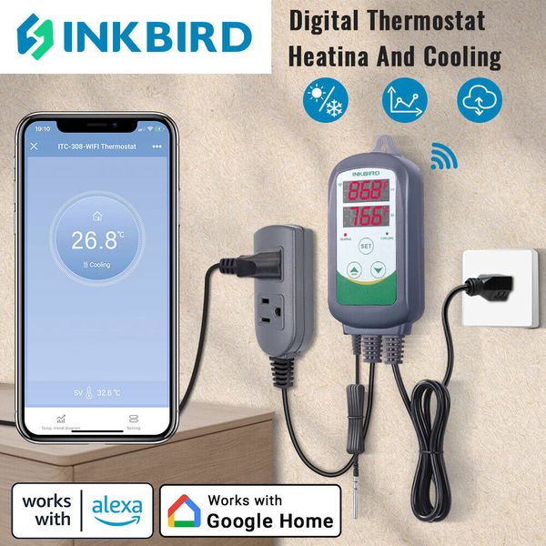 Inkbird Digital Temperature Controller WIFI 308 Programmable Thermostat Switch