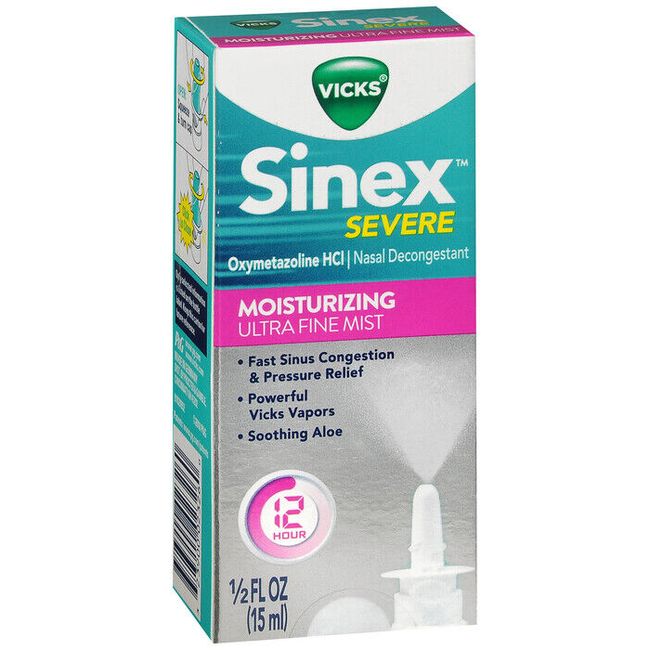 VICKS SINEX  SEVERE MOISTURE 12HR ULTRA/FINE SPRAY .5OZ