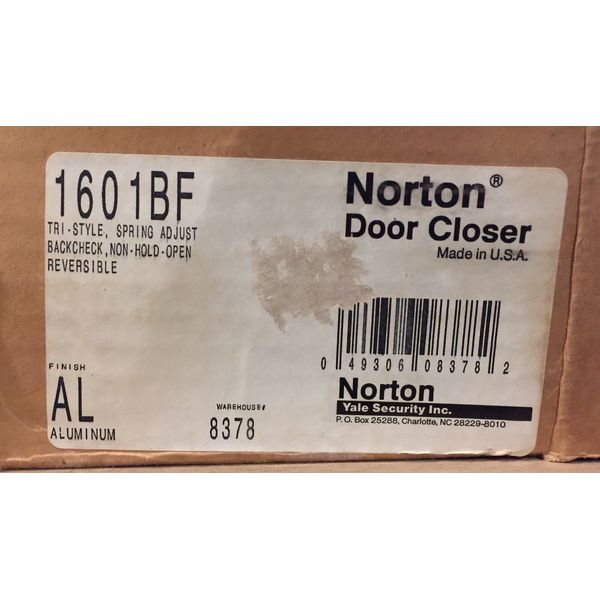 NORTON ADJ STREAMLINE DOOR CLOSER #1601BF ALUM