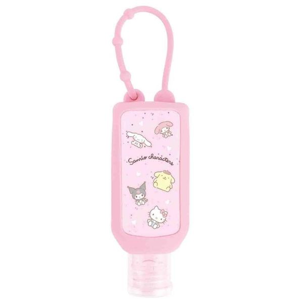 Klux Sanrio Characters 080510 Hand Gel with Silicone Case, Pink, Strawberry Scent