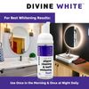 Divine White Dual-Action Stain Removal Aligner/Retainer Cleaner and Teeth Whitening Foam- Hydrogen Peroxide-Good for Invisalign, ClearCorrect, SmileDirectClub, Candid, Byte -Oral Care-Foam Toothpaste