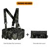 KRYDEX Tactical Chest Rig Elastic Rig Cummerbund with X Harness and Admin Pouch (MCBK)