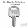 Key blank for Wright storm door cylinder 96974-098