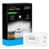 myTouchSmart Digital Bar Outlet Timer, 1-Polarized Timer Outlet, 4 Programmable ON/OFF Cycles Plug Timer, 125VAC Light Timer Indoor, Lamp Timer, Timers For Electrical Outlets, White, 1 Pack, 36253