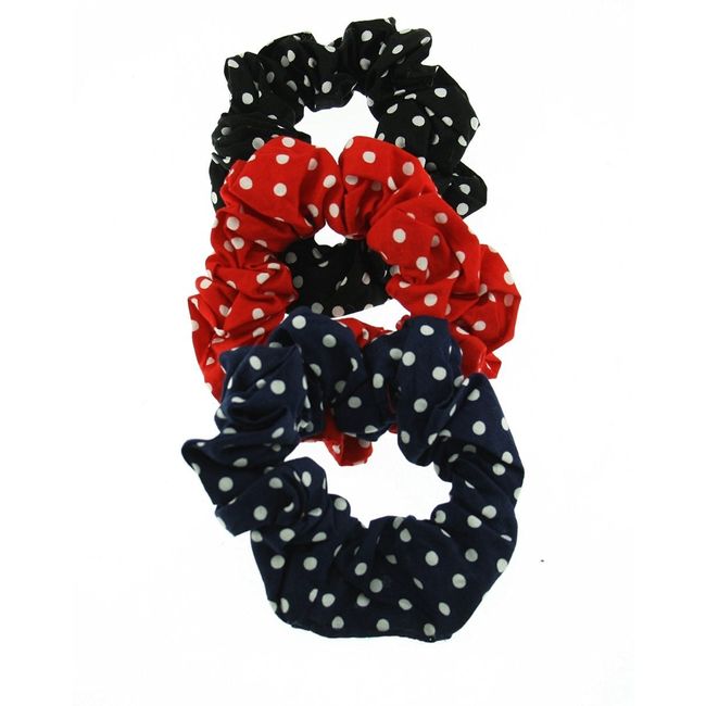 Zac's Alter Ego Set of 3 Polka Dot Hair Scrunchies