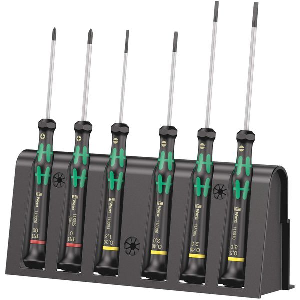 Wera 2035/6 A Kraftform Micro Screwdriver Set, for electronic applications, PH/SL, 6 Piece, 05118150001