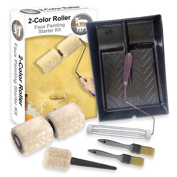 The Woolie 2-Color Paint Roller Faux Painting Technique (Beginner-Starter-KIT)