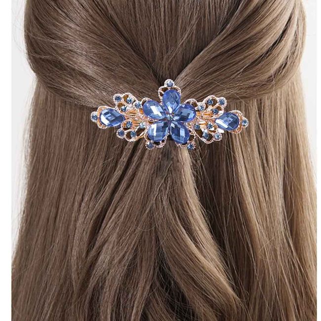 Bohend Strass Haarspangen Dekorativ Haar Klammern Rutschfest Haarstyling-Zubehör Schmuck für Frauen und Mädchen (4)