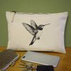 'Hummingbird in Flight' Canvas Clutch Bag/Accessory Case (CL00042816)