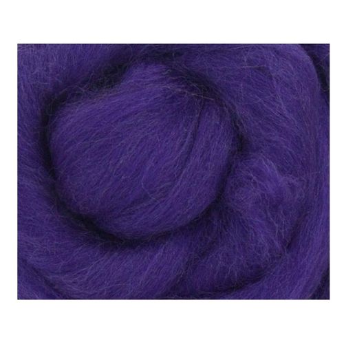 Purple merino wool roving/tops - 50gm. Great for wet felting/needle felting, and hand spinning projects.