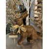 FAUX CHOCOLATE EASTER BUNNY RABBIT STATUE FIGURINE TABLETOP DECOR 10”