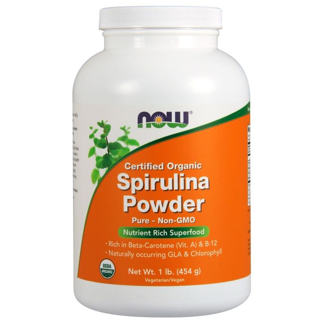 NOW Foods Spirulina Powder, Organic, 1 lb.