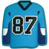Gift House #87 Jersey Blue Button Charm