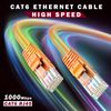 Maximm Cat 6 Ethernet Cable 1 Ft, 100% Pure Copper, (10 Pack) LAN Cable, Patch Cable and Network Cable - UTP (Orange) 1 Foot