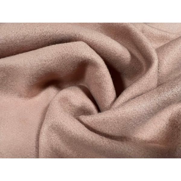 Vegan Wool Heavyweight Flannel Fabric, per metre - Plain - Nude