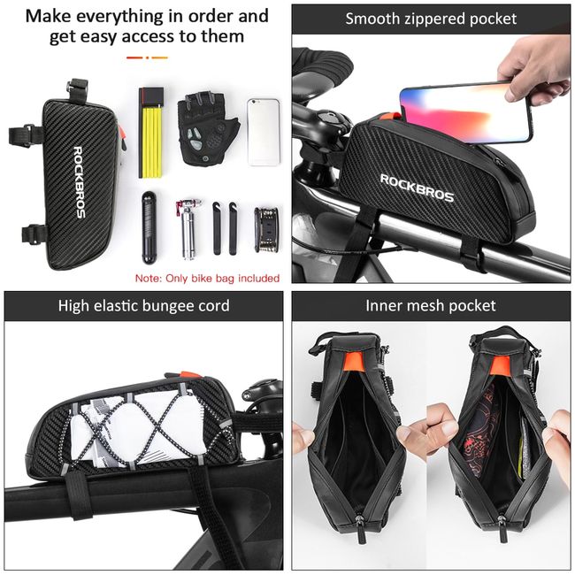 Rockbros bike bag waterproof top online tube phone bag front frame mountain