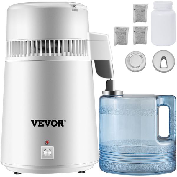 VEVOR 4L Efficient Water Distiller Purifier Machine Countertop Interior Health