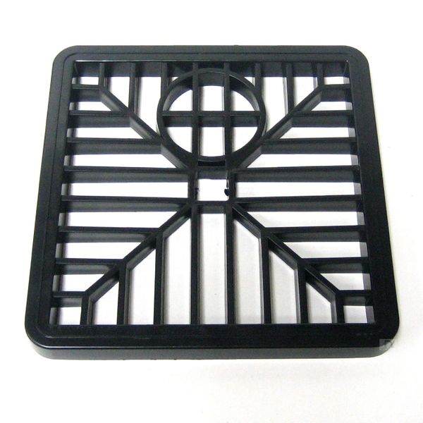 6" Black Drain Cover Square Gulley Grid / Plastic Drainage Grille Gully 15cm