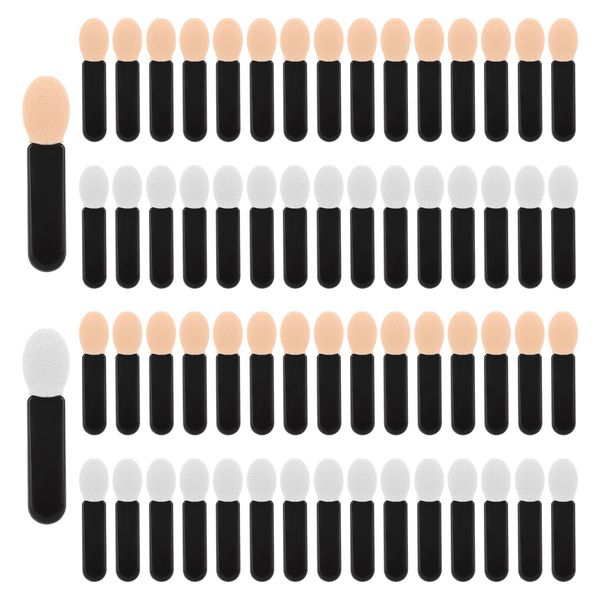 120Pcs Eyeshadow Applicator Brush, Double-Sided, Compact Disposable Brush Sponges, Disposable Eyeshadow Brushes, Sponge Eye Shadow Brush for Makeup, Arts and Crafts, DIY, Nail Art, Durable