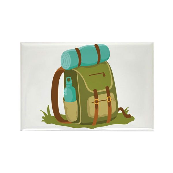 CafePress Hiking Backpack Magnets Rectangle Magnet, 3"x2" Refrigerator Magnet