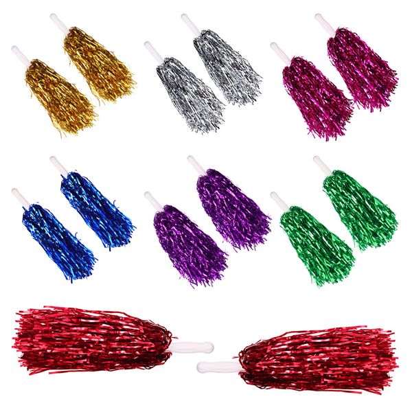 STOBOK 14Pcs Cheerleading Pom Poms Hand Flowers Cheerleader Pompoms Pom Sports Team Cheering Ball for Dance Fancy Dress Night Party Decor