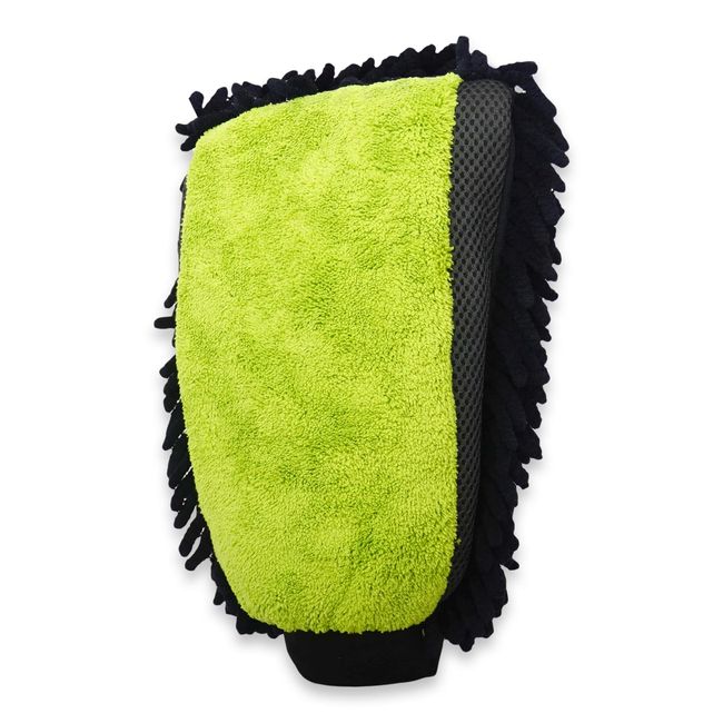 Zirro Microfiber Car Wash Mitt Double Sided Premium Scratch Free Super Soft Washing Mitten Detail Cleaning Microfiber Wash Mitt, for Car Trucks, Motorcycles, Boats and ATVs