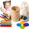 SUQ Preschool Matching Wooden Games for Learning Colour Sorting (30PCS)