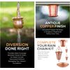Marrgon Copper Rain Gutter Diverter – 2 Inch Durable Rain Chain Adapter & Hanger