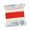 Power Cord No.4 w/needle Red 2m Qty 1