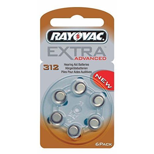 Rayovac Extra size 312 hearing aid batteries 5 packs of 6
