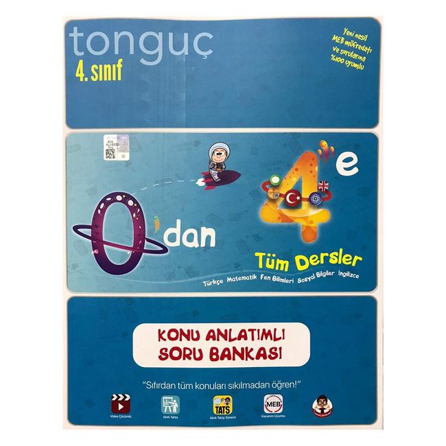 Tonguç Yayınları 4. Sınıf 0 dan 4 e Tüm Dersler Konu Anlatımlı Soru Bankası Tonguç: Sıfırdan Tüm ''Konuları Sıkılmadan Öğren!'' (Kapak Değişebilir)