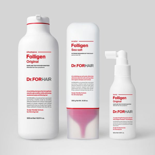 Doctor For Hair Polligen Shampoo 500ml + Polligen Tonic 120ml + Sea Salt Scaler 300g Set