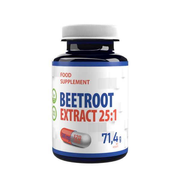 Beetroot 12,500mg Equivalent (500mg of 25:1 Extract) 120 Vegan Capsules, Natural Nitric Oxide Booster, 3rd Party Lab Tested, High Strength Supplement