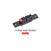 Rebower Spring Push Release Socket 2 Position Speaker Terminal Connector, [for Speaker, Audio Player] - 42mm / Red Black / 4 Pcs