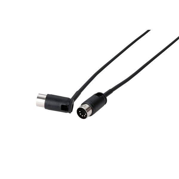 Boss BMIDI-PB3 MIDI Cable with Adjustable Straight/Angled DIN Connectors - 3 foot