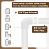 uxcell 10pcs PVC DWV Reducer Bushing 3/4" x 1/2" (Socket x Socket) Thread Coupling Connector PVC Pipe Reducer Adapter Fitting White