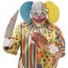 WIDMANN 00403 – Maske Psycho Clown mit Haar zweifarbig, Einheitsgröße
