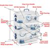 Acrylic 3-Solid Levels Dwarf Hamster Rodent Gerbil Mice Mouse Home Habitat Cage 