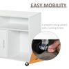 Printer Stand Home Office Mobile Cabinet Organizer Desktop Storage, White