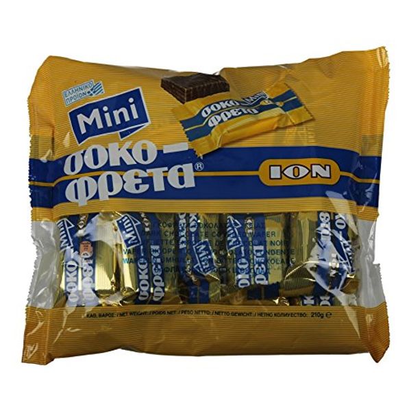 ION MINI CHOCOFRETA DARK WAFERS IN 210g BAG