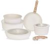 Pots & Pans Set Non Stick, 9pcs Cookware Set Detachable Handle For Kitchen