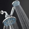 AquaDance 7" High-Pressure Blue Antimicrobial 30-setting Rain Shower Head Combo