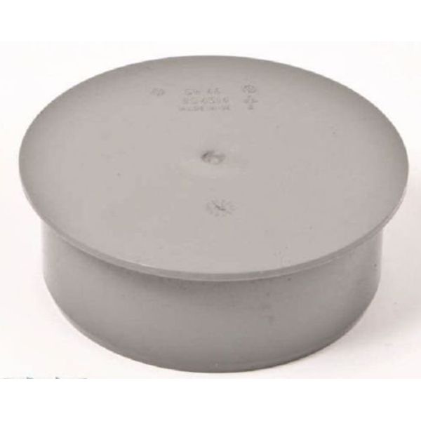 Waste Pipe 32 mm Cap/Stop End - Push-Fit/Compression - Grey