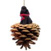 Conversation Concepts Poodle Black w/Sport Cut Pinecone Pet Ornament