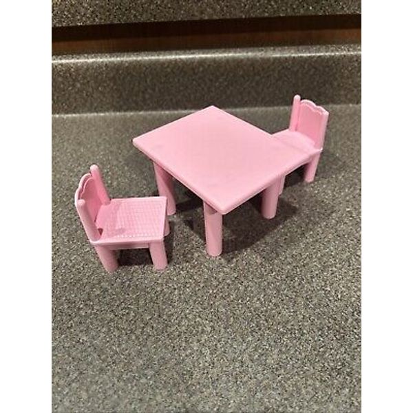 Vintage Playskool Dollhouse Furniture Kitchen Table and Chairs Set 1990s